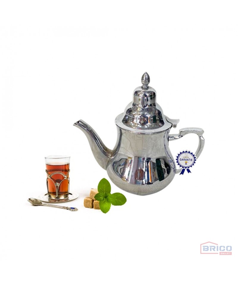 Théière marocaine 6 tasses à thé, ensemble de thé marocain théière plateau  recta